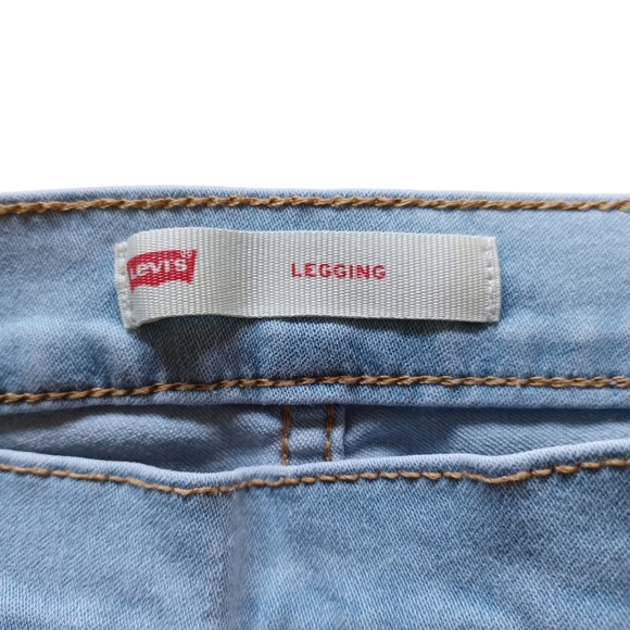 Levi's blue light wash Legging Jeggings Size 8 Reg Girls - Picture 4 of 6
